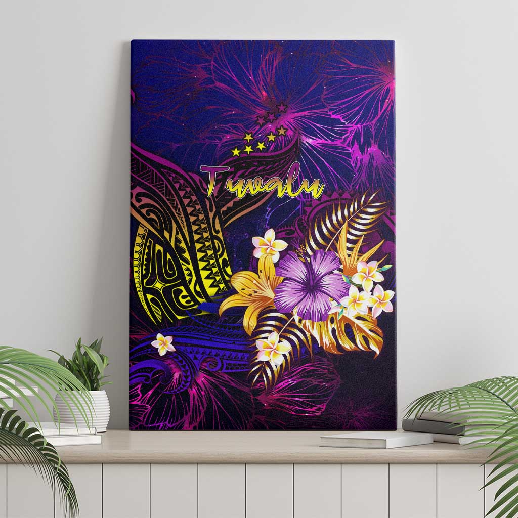 Tuvalu Canvas Wall Art Whale Hibiscus Polynesian DT02 - Polynesian Pride