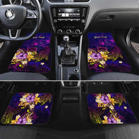 Tuvalu Car Mats Whale Hibiscus Polynesian DT02 Set 4pcs Purple - Polynesian Pride