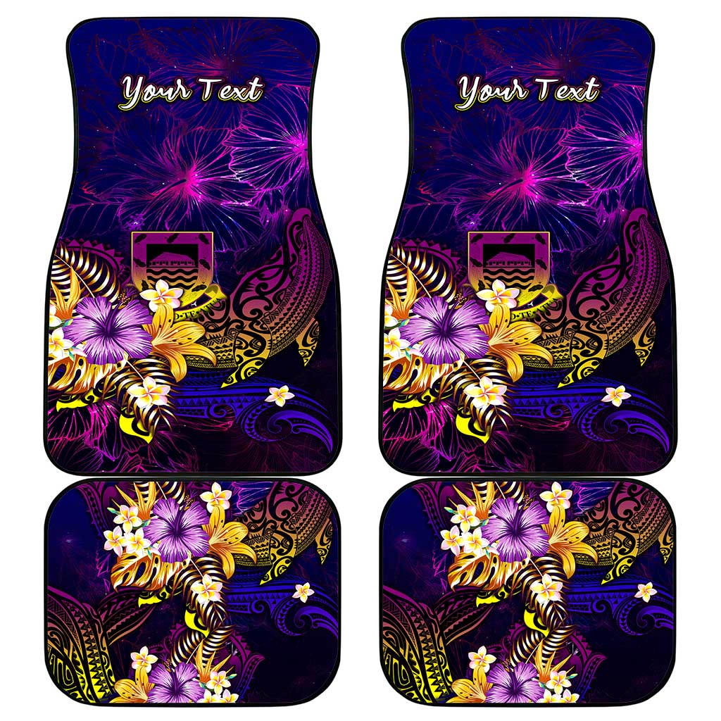 Tuvalu Car Mats Whale Hibiscus Polynesian DT02 - Polynesian Pride