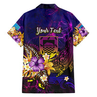 Tuvalu Family Matching Off Shoulder Maxi Dress and Hawaiian Shirt Whale Hibiscus Polynesian