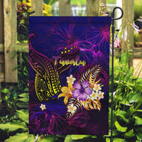 Tuvalu Garden Flag Whale Hibiscus Polynesian DT02 Garden Flag Purple - Polynesian Pride