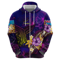 Tuvalu Hoodie Whale Hibiscus Polynesian