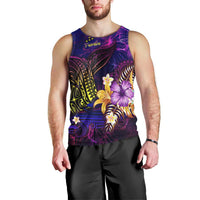 Tuvalu Men Tank Top Whale Hibiscus Polynesian DT02 - Polynesian Pride