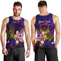 Tuvalu Men Tank Top Whale Hibiscus Polynesian DT02 - Polynesian Pride