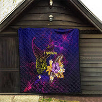 Tuvalu Quilt Whale Hibiscus Polynesian