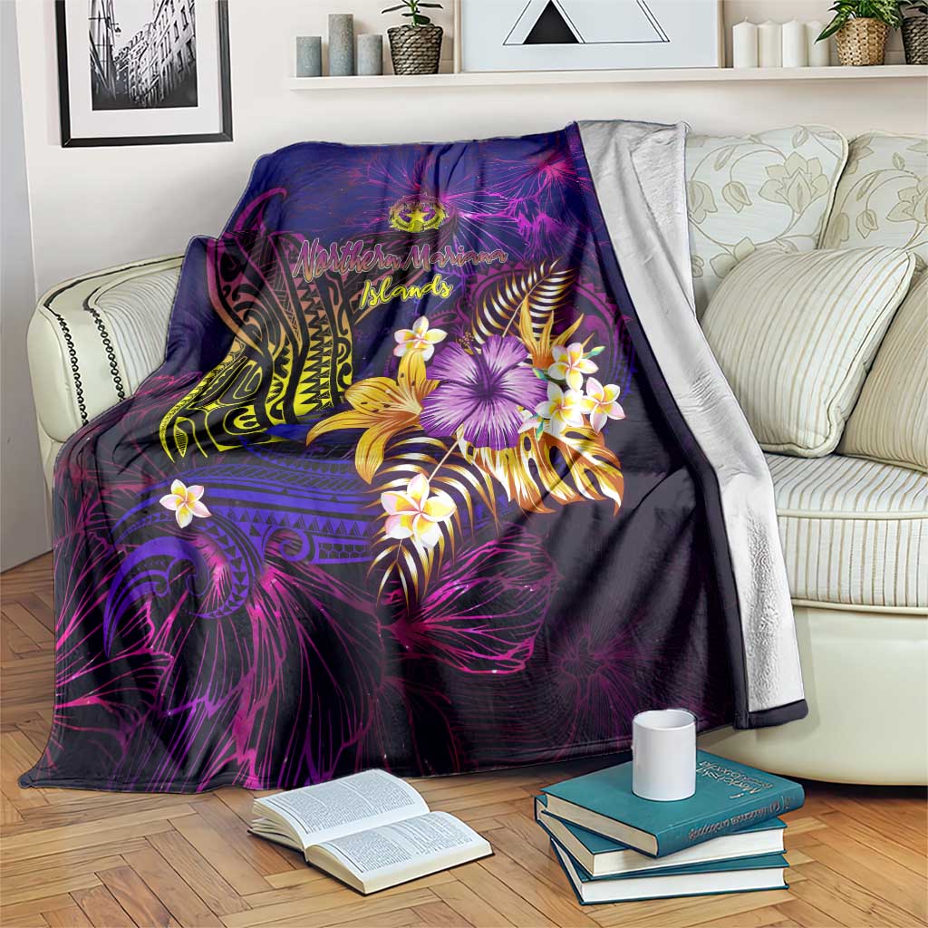 Northern Mariana Islands Blanket Whale Hibiscus Polynesian