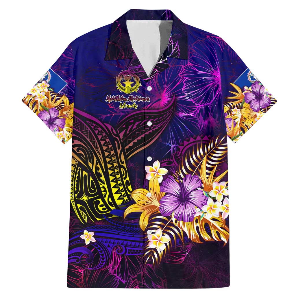 Northern Mariana Islands Family Matching Mermaid Dress and Hawaiian Shirt Whale Hibiscus Polynesian