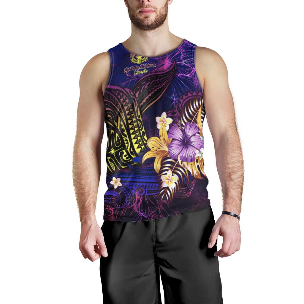 Northern Mariana Islands Men Tank Top Whale Hibiscus Polynesian DT02 - Polynesian Pride