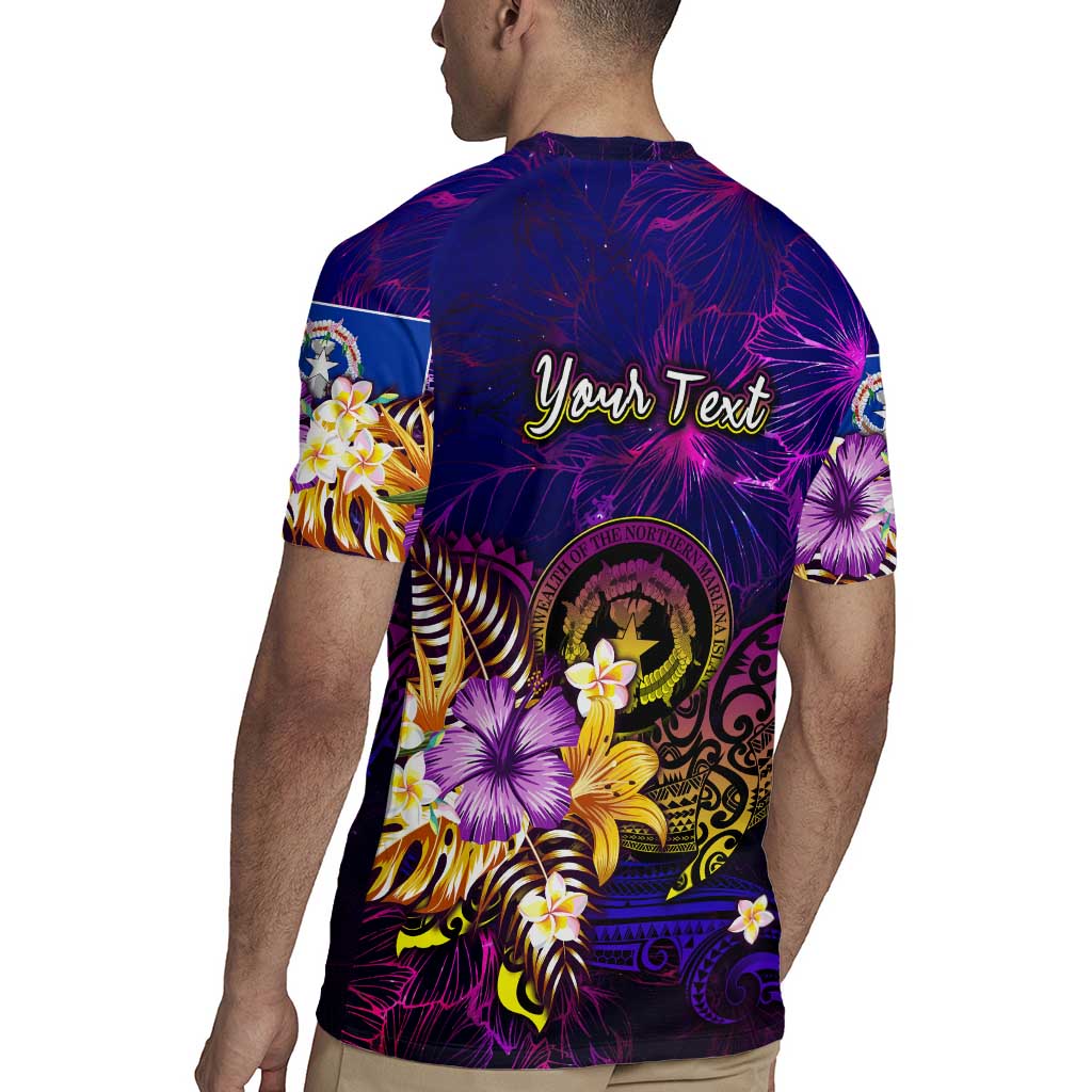 Northern Mariana Islands Rugby Jersey Whale Hibiscus Polynesian