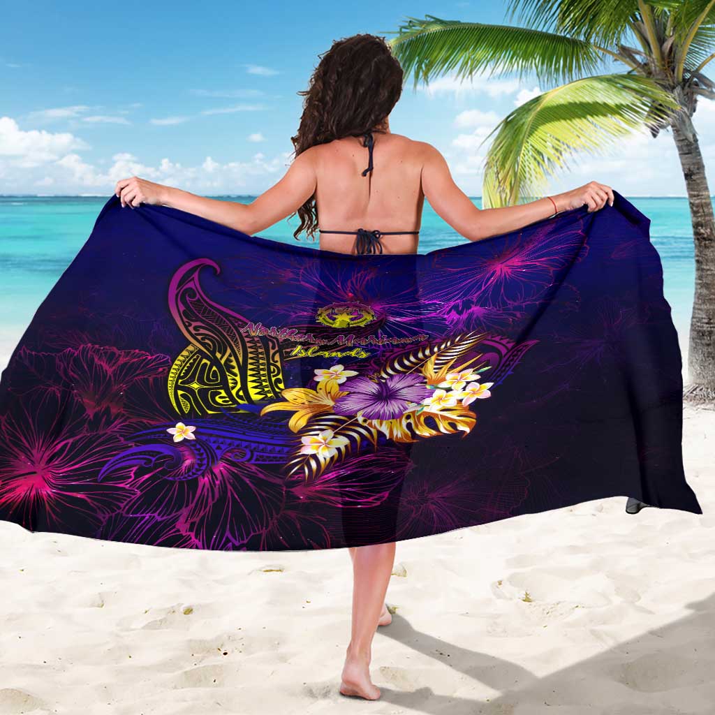 Northern Mariana Islands Sarong Whale Hibiscus Polynesian