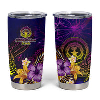 Northern Mariana Islands Tumbler Cup Whale Hibiscus Polynesian