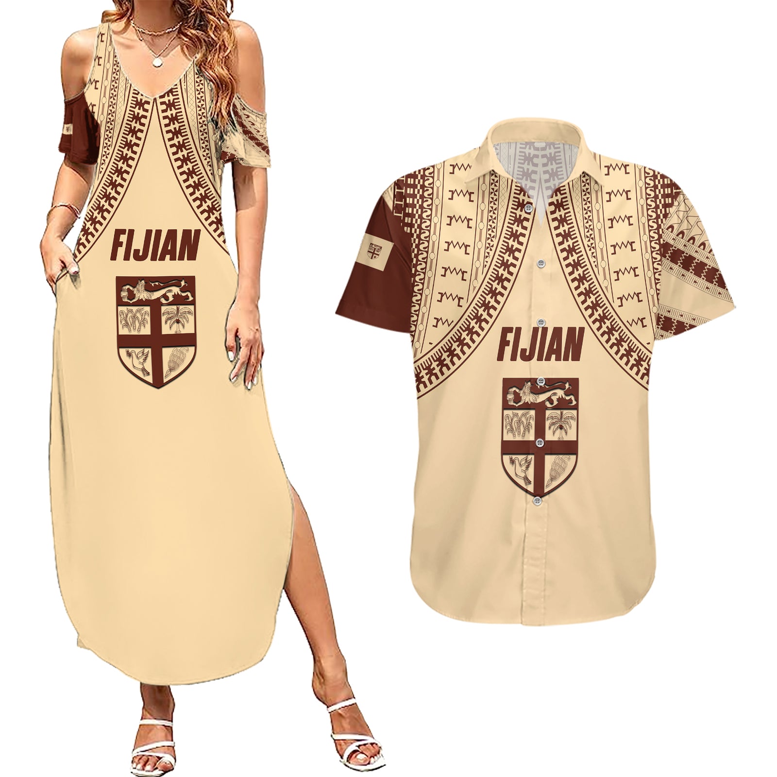 fiji-bula-couples-matching-summer-maxi-dress-and-hawaiian-shirt-tapa-pattern-design