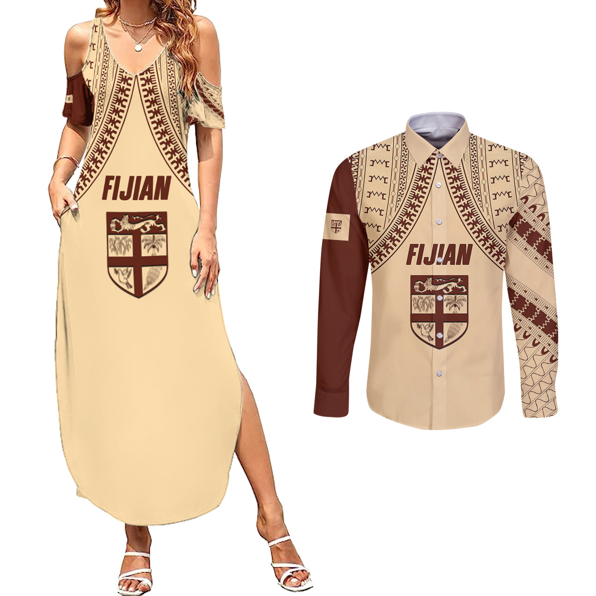 fiji-bula-couples-matching-summer-maxi-dress-and-long-sleeve-button-shirts-tapa-pattern-design
