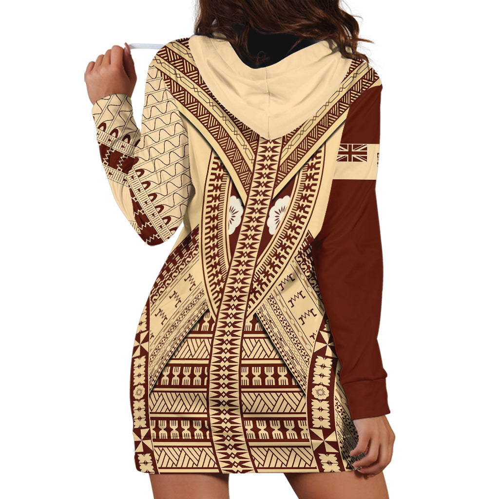 Fiji Bula Hoodie Dress Tapa Pattern Design DT02 - Polynesian Pride