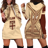 Fiji Bula Hoodie Dress Tapa Pattern Design DT02 - Polynesian Pride