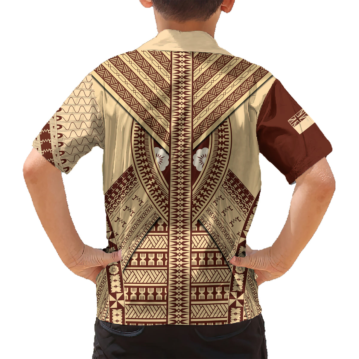Fiji Bula Kid Hawaiian Shirt Tapa Pattern Design DT02 - Polynesian Pride