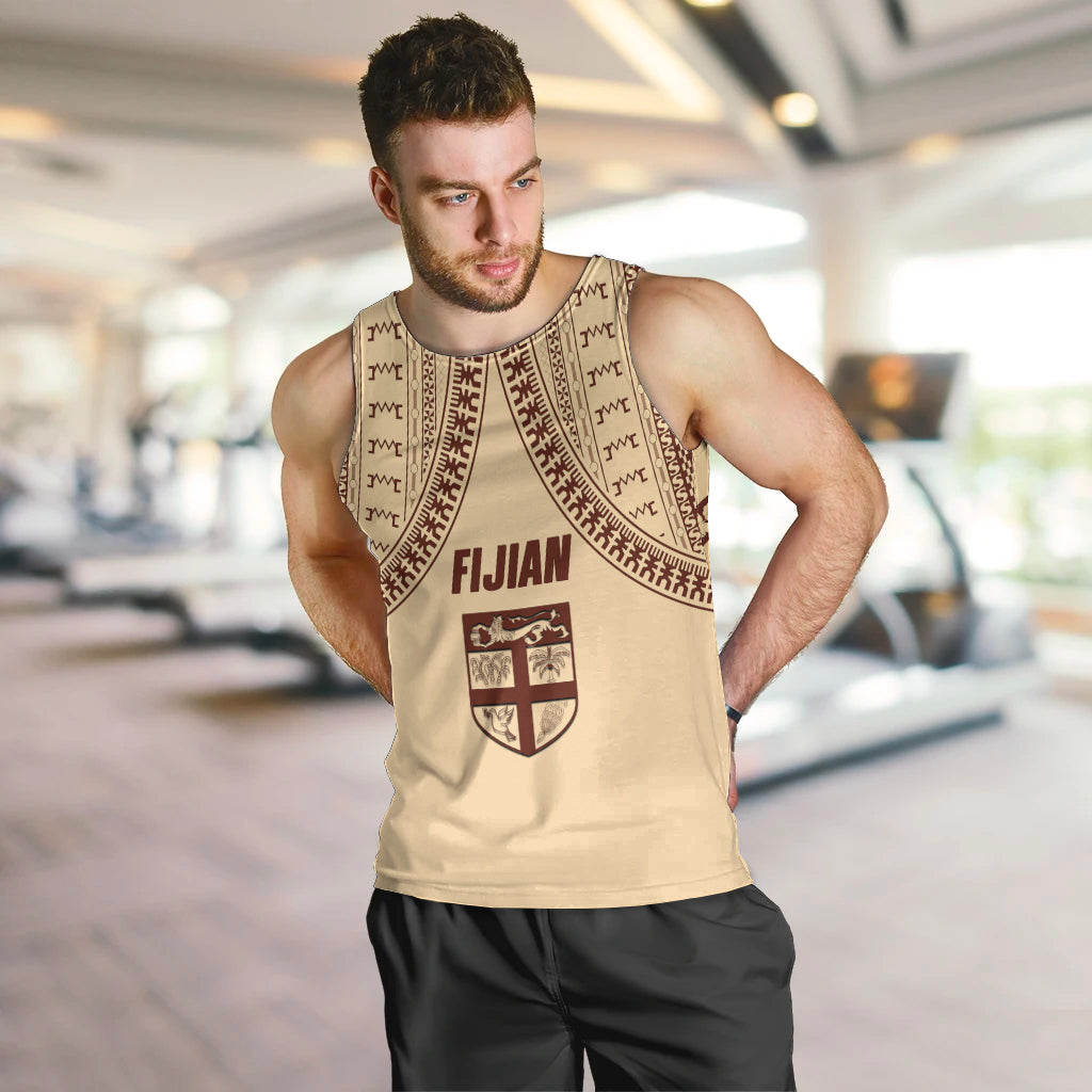 Fiji Bula Men Tank Top Tapa Pattern Design DT02 - Polynesian Pride