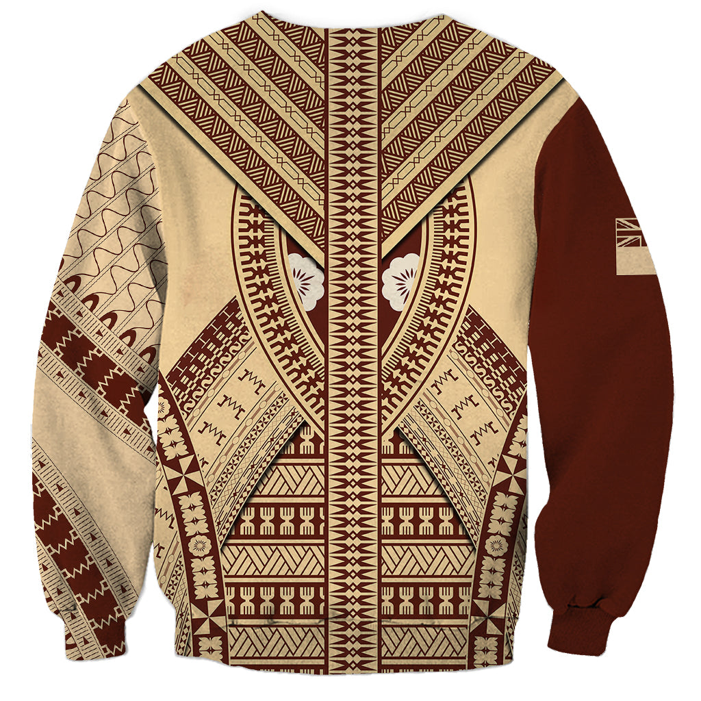 Fiji Bula Sweatshirt Tapa Pattern Design DT02 - Polynesian Pride