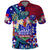 Manu Samoa Rugby 2023 Polo Shirt Humpback Whale Hexagon Tribal Tropical Style DT02 Blue - Polynesian Pride