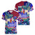 Manu Samoa Rugby 2023 Women V Neck T Shirt Humpback Whale Hexagon Tribal Tropical Style DT02 - Polynesian Pride