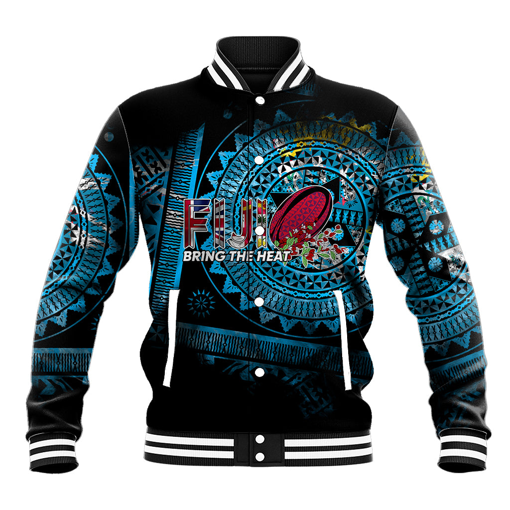 Fiji Rugby Baseball Jacket Bring The Heat DT02 Unisex Blue - Polynesian Pride