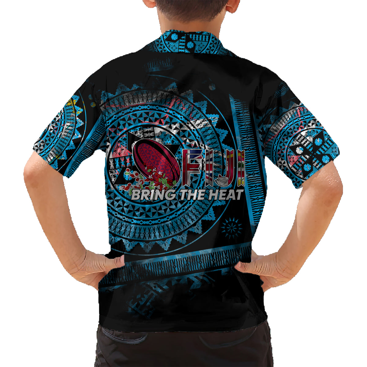 Fiji Rugby Kid Hawaiian Shirt Bring The Heat DT02 - Polynesian Pride