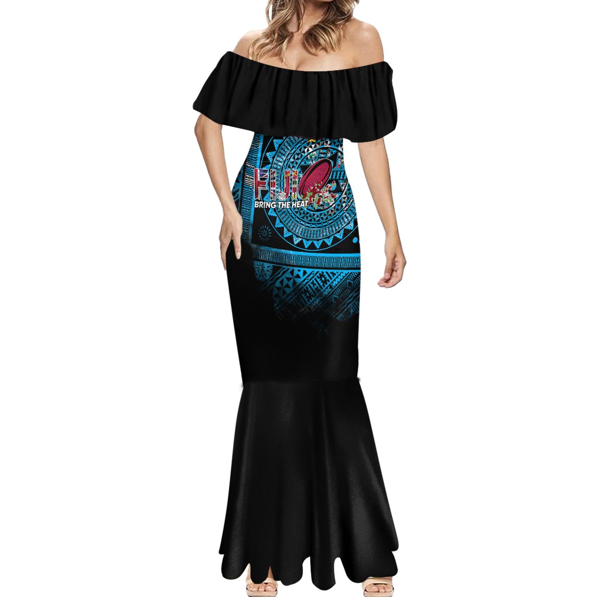Fiji Rugby Mermaid Dress Bring The Heat DT02 - Polynesian Pride