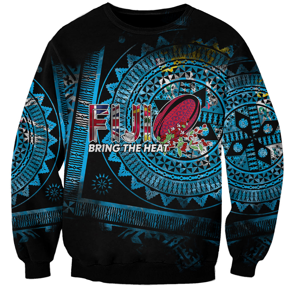 Fiji Rugby Sweatshirt Bring The Heat DT02 Unisex Blue - Polynesian Pride