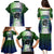 Personalised New Zealand Warriors Family Matching Puletasi Dress and Hawaiian Shirt Maori Silver Fern Green DT02 - Polynesian Pride