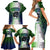 Personalised New Zealand Warriors Family Matching Short Sleeve Bodycon Dress and Hawaiian Shirt Maori Silver Fern Green DT02 - Polynesian Pride