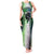 Personalised New Zealand Warriors Tank Maxi Dress Maori Silver Fern Green DT02 Women Green - Polynesian Pride