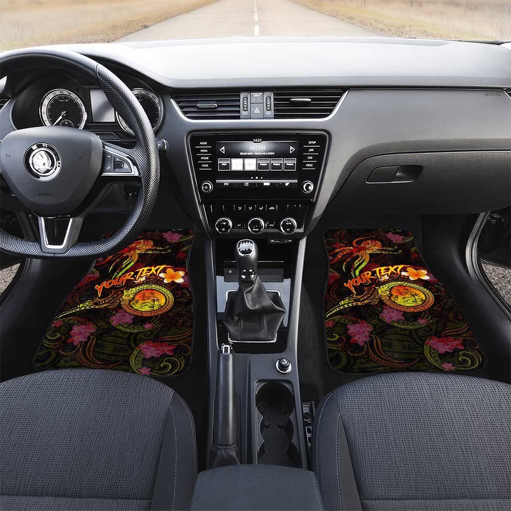 Wallis and Futuna Car Mats Octopus Plumeria Polynesian Tattoo