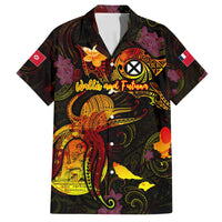 Wallis and Futuna Family Matching Summer Maxi Dress and Hawaiian Shirt Octopus Plumeria Polynesian Tattoo