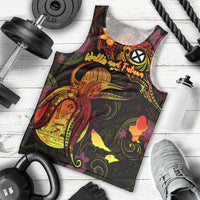 Wallis and Futuna Men Tank Top Octopus Plumeria Polynesian Tattoo