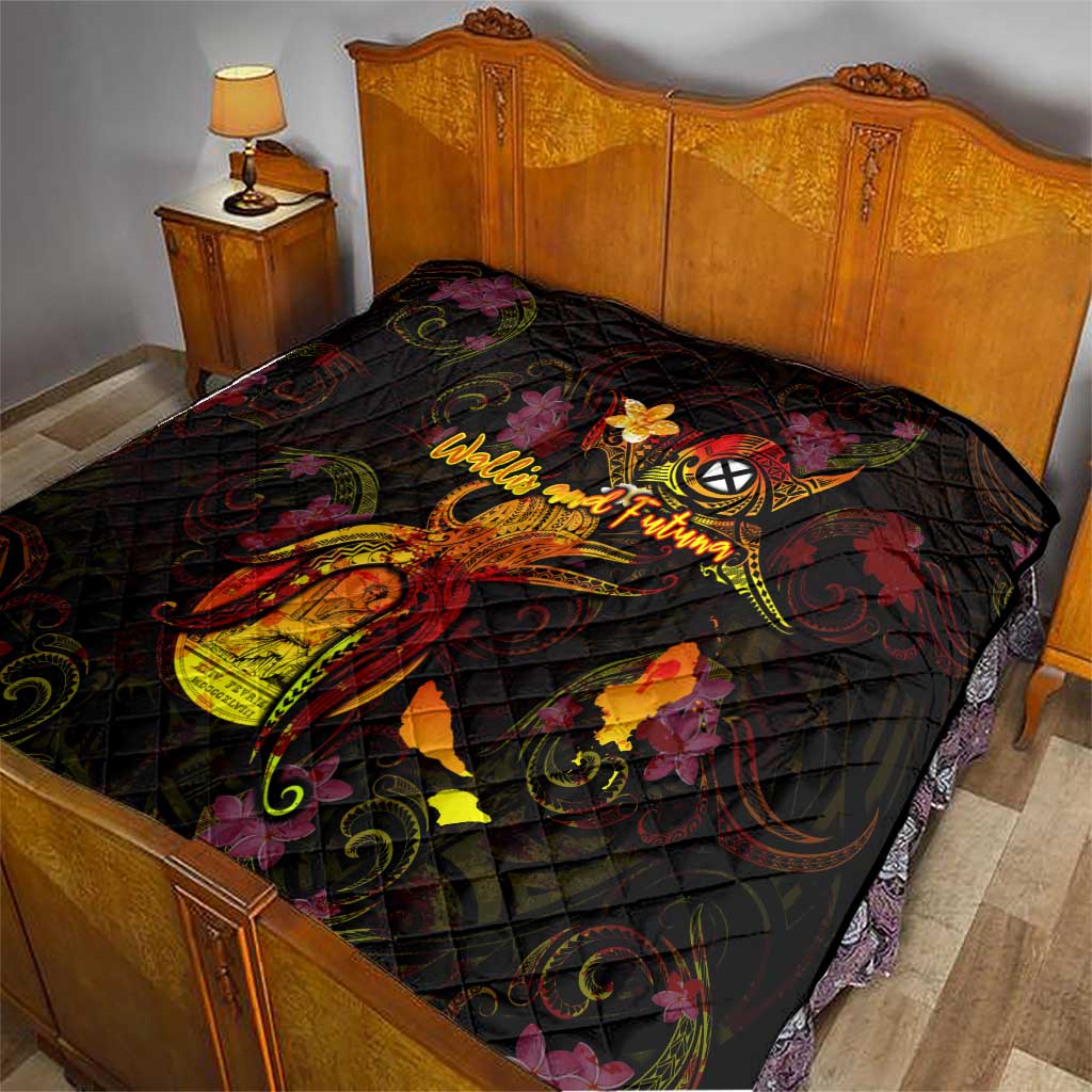 Wallis and Futuna Quilt Octopus Plumeria Polynesian Tattoo