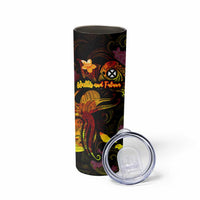 Wallis and Futuna Skinny Tumbler Octopus Plumeria Polynesian Tattoo