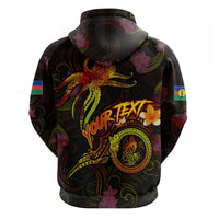 New Caledonia Hoodie Octopus Plumeria Polynesian Tattoo