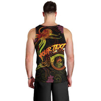 New Caledonia Men Tank Top Octopus Plumeria Polynesian Tattoo
