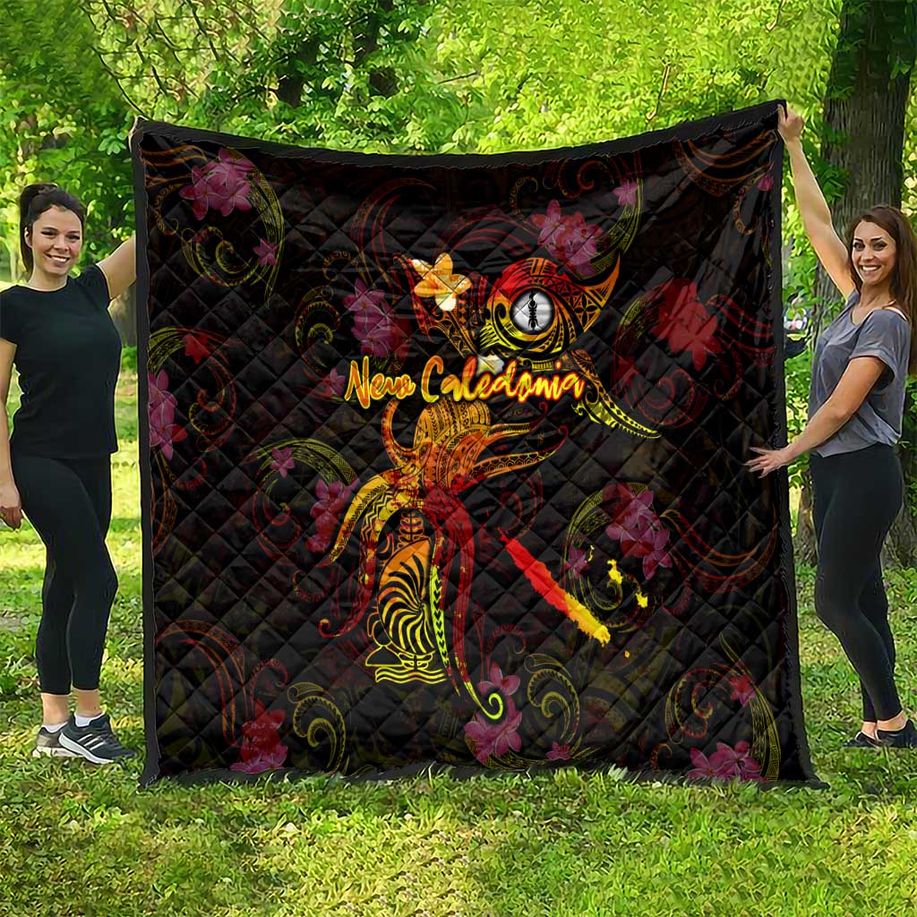 New Caledonia Quilt Octopus Plumeria Polynesian Tattoo