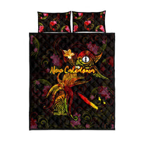 New Caledonia Quilt Bed Set Octopus Plumeria Polynesian Tattoo