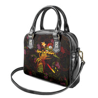 New Caledonia Shoulder Handbag Octopus Plumeria Polynesian Tattoo
