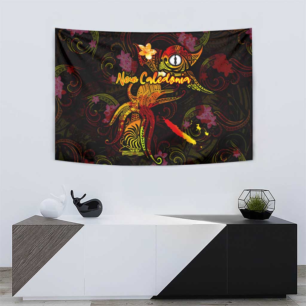 New Caledonia Tapestry Octopus Plumeria Polynesian Tattoo