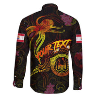 Tahiti French Polynesia Family Matching Long Sleeve Bodycon Dress and Hawaiian Shirt Octopus Plumeria Polynesian Tattoo