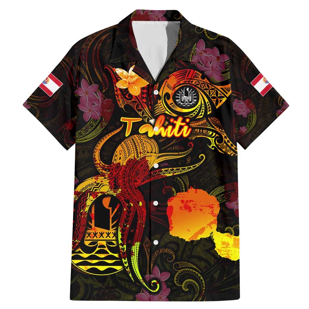 Tahiti French Polynesia Family Matching Mermaid Dress and Hawaiian Shirt Octopus Plumeria Polynesian Tattoo