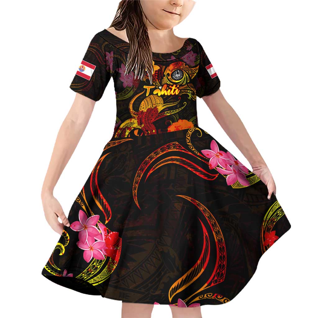 Tahiti French Polynesia Family Matching Off Shoulder Short Dress and Hawaiian Shirt Octopus Plumeria Polynesian Tattoo