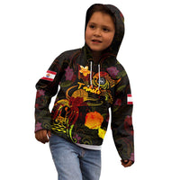 Tahiti French Polynesia Kid Hoodie Octopus Plumeria Polynesian Tattoo