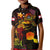 Tahiti French Polynesia Kid Polo Shirt Octopus Plumeria Polynesian Tattoo
