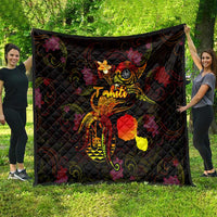 Tahiti French Polynesia Quilt Octopus Plumeria Polynesian Tattoo