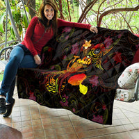 Tahiti French Polynesia Quilt Octopus Plumeria Polynesian Tattoo