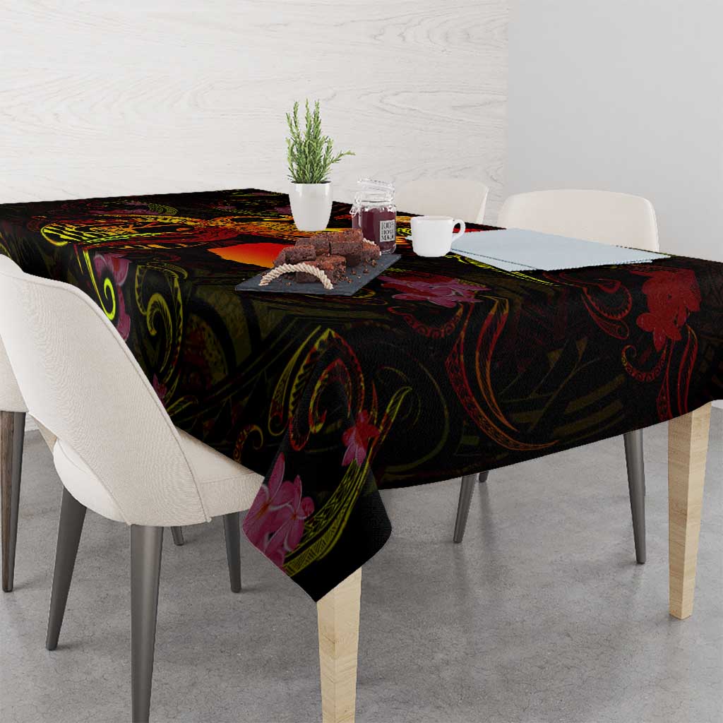 Tahiti French Polynesia Tablecloth Octopus Plumeria Polynesian Tattoo DT02 - Polynesian Pride